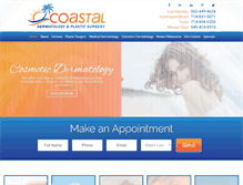 Tablet Screenshot of coastaldermatologyandplasticsurgery.com